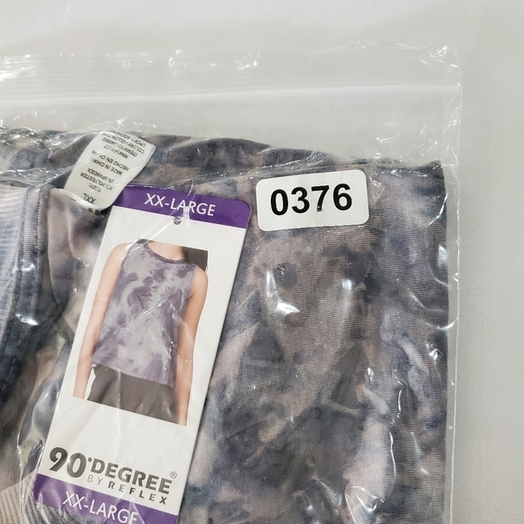NWT 90 Degree By Reflex Mellow Pink Tie Dye Sleeveless Tank Size XX Large - Picture 10 of 10